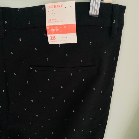 Old Navy Harper Anchor Print Pant NWT Size 16 - Picture 3 of 5